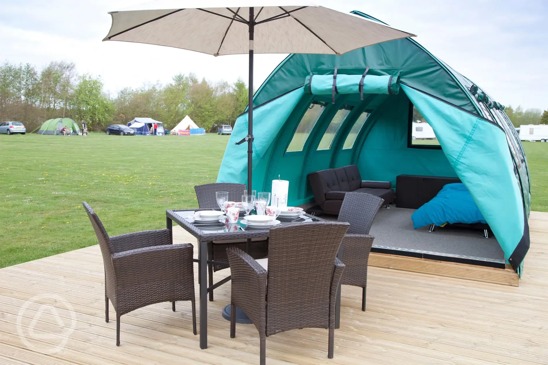 Glamping arc ready tent