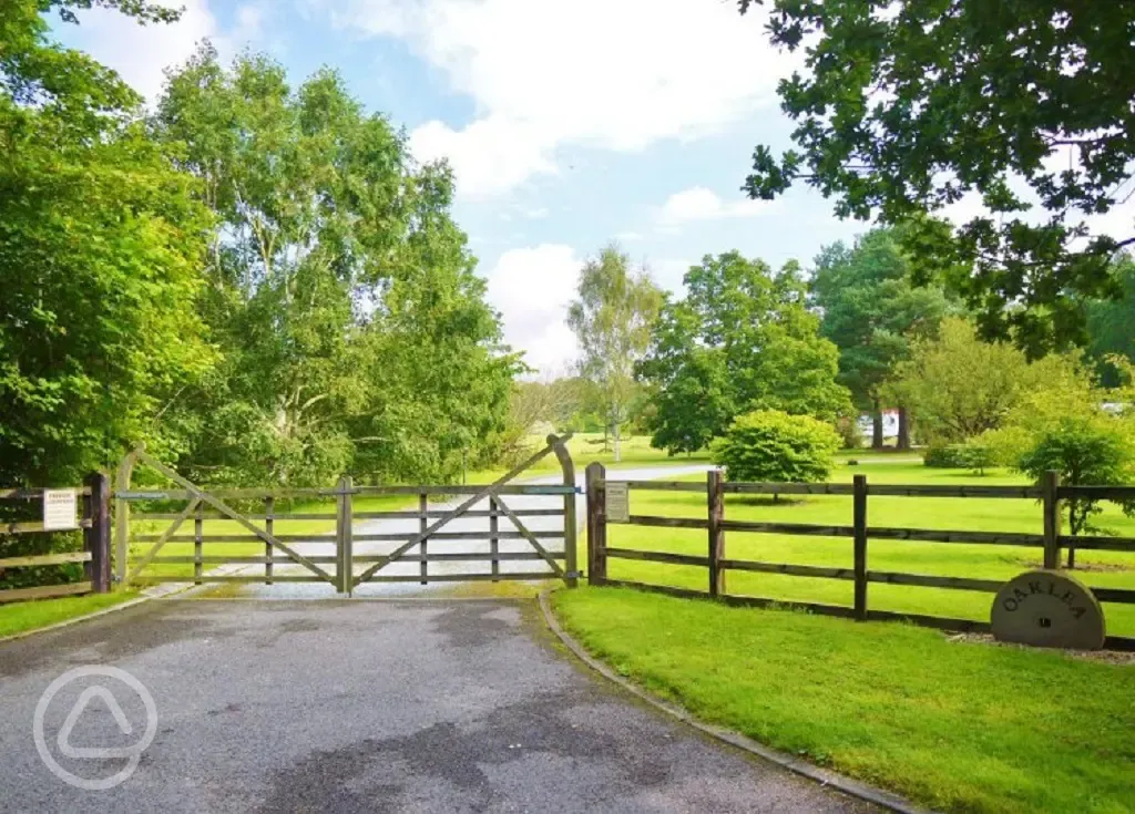 Entrance to Oaklea Certificated Location