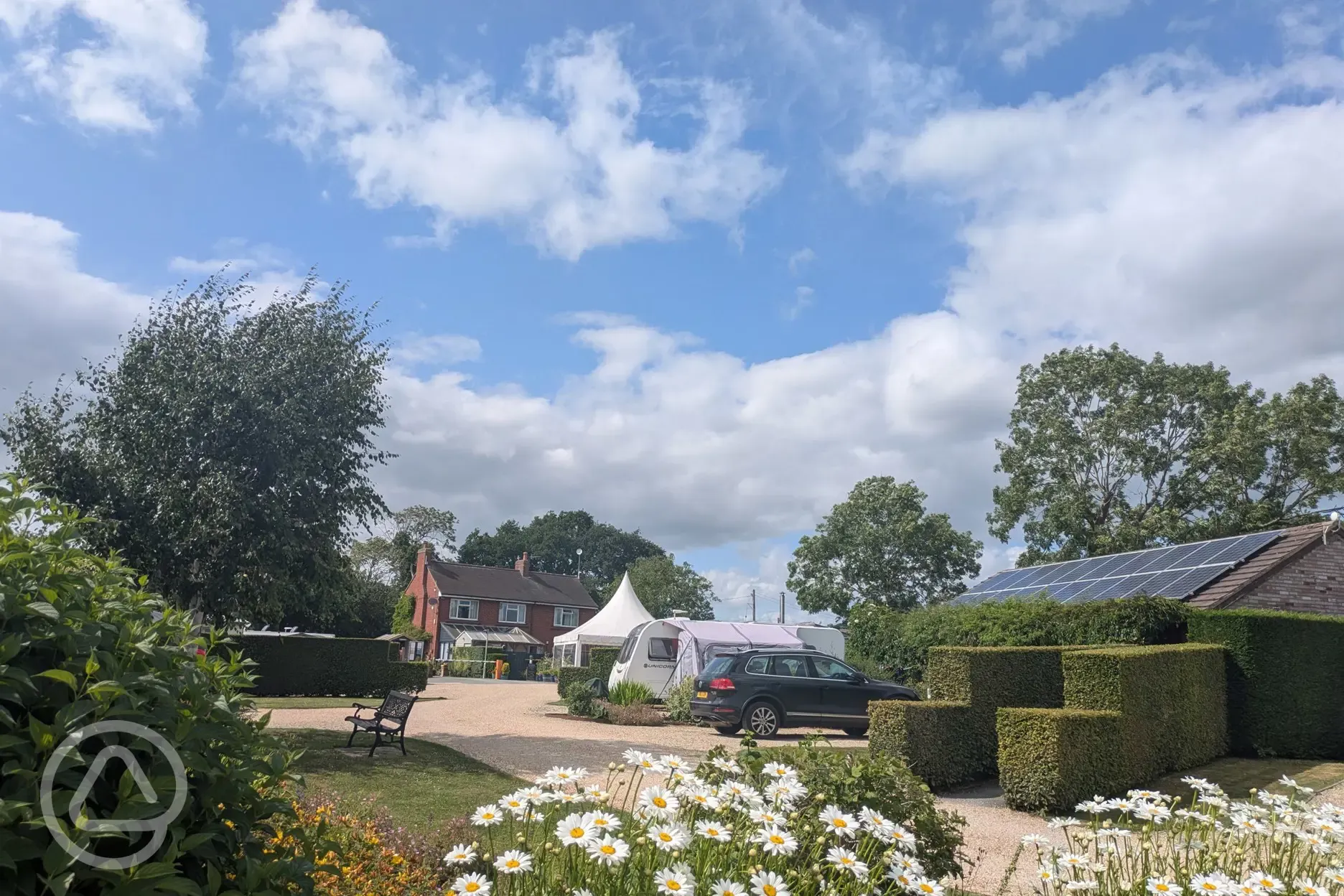 Landscaping around the campsite