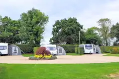Fully serviced hardstanding pitches with grass area Fully serviced hardstanding pitches with grass area