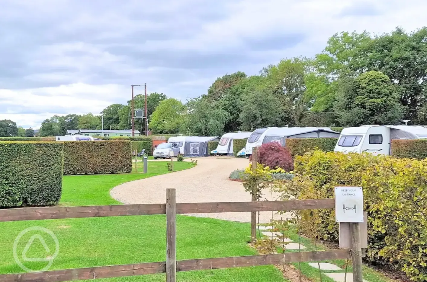 Fully serviced hardstanding pitches