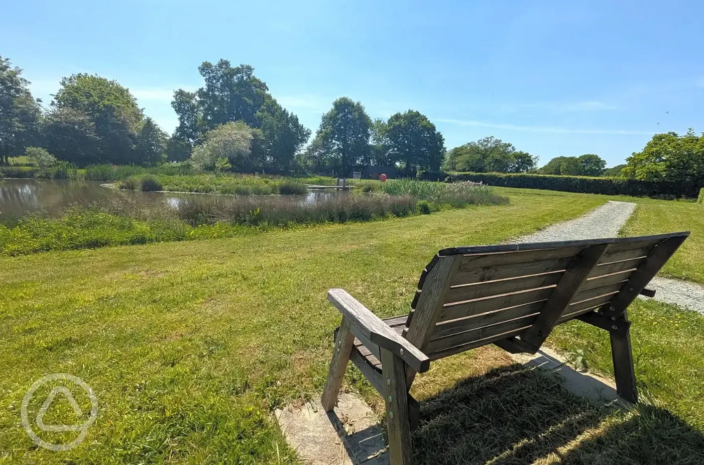 Bench by the pond onsite