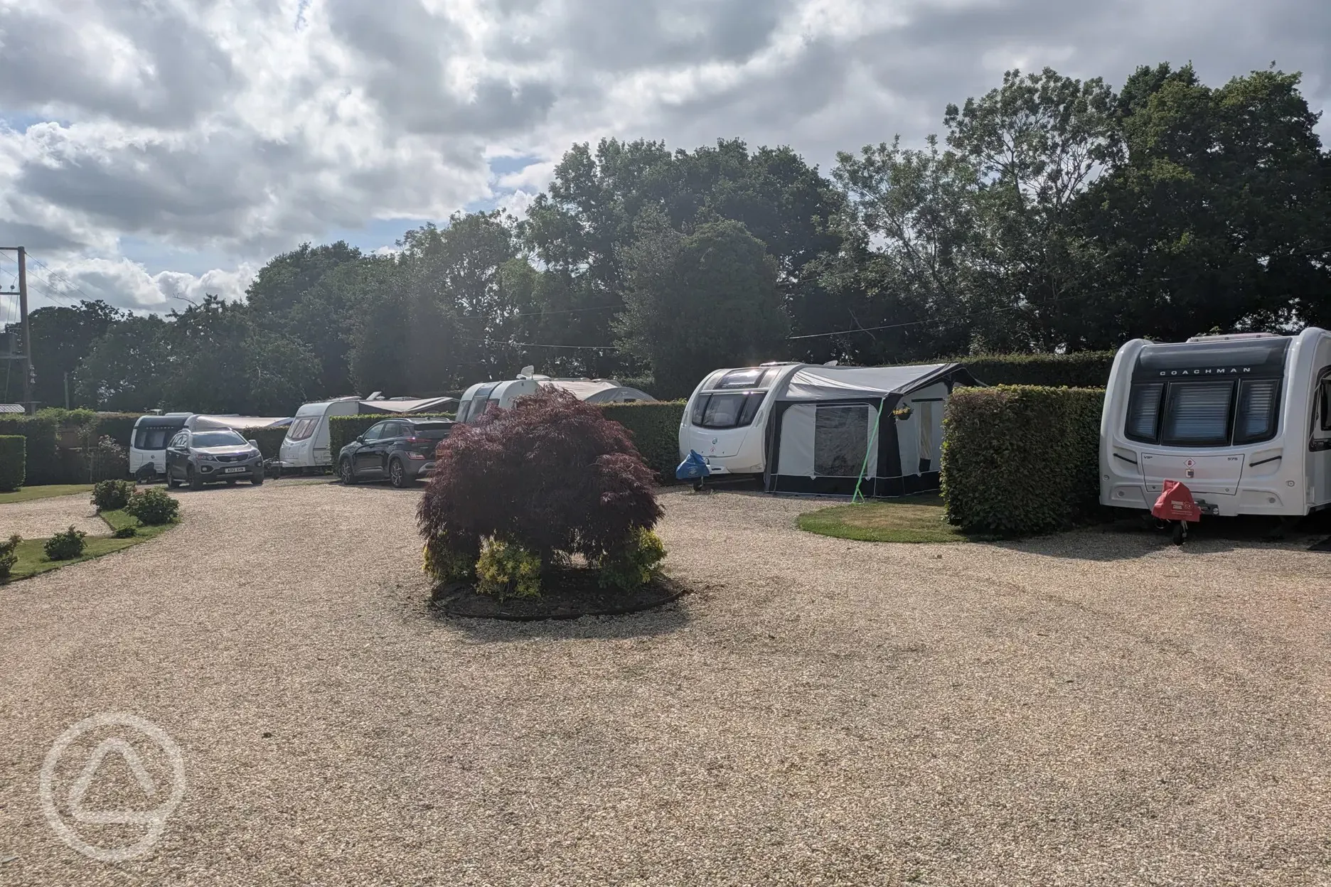 Fully serviced hardstanding pitches