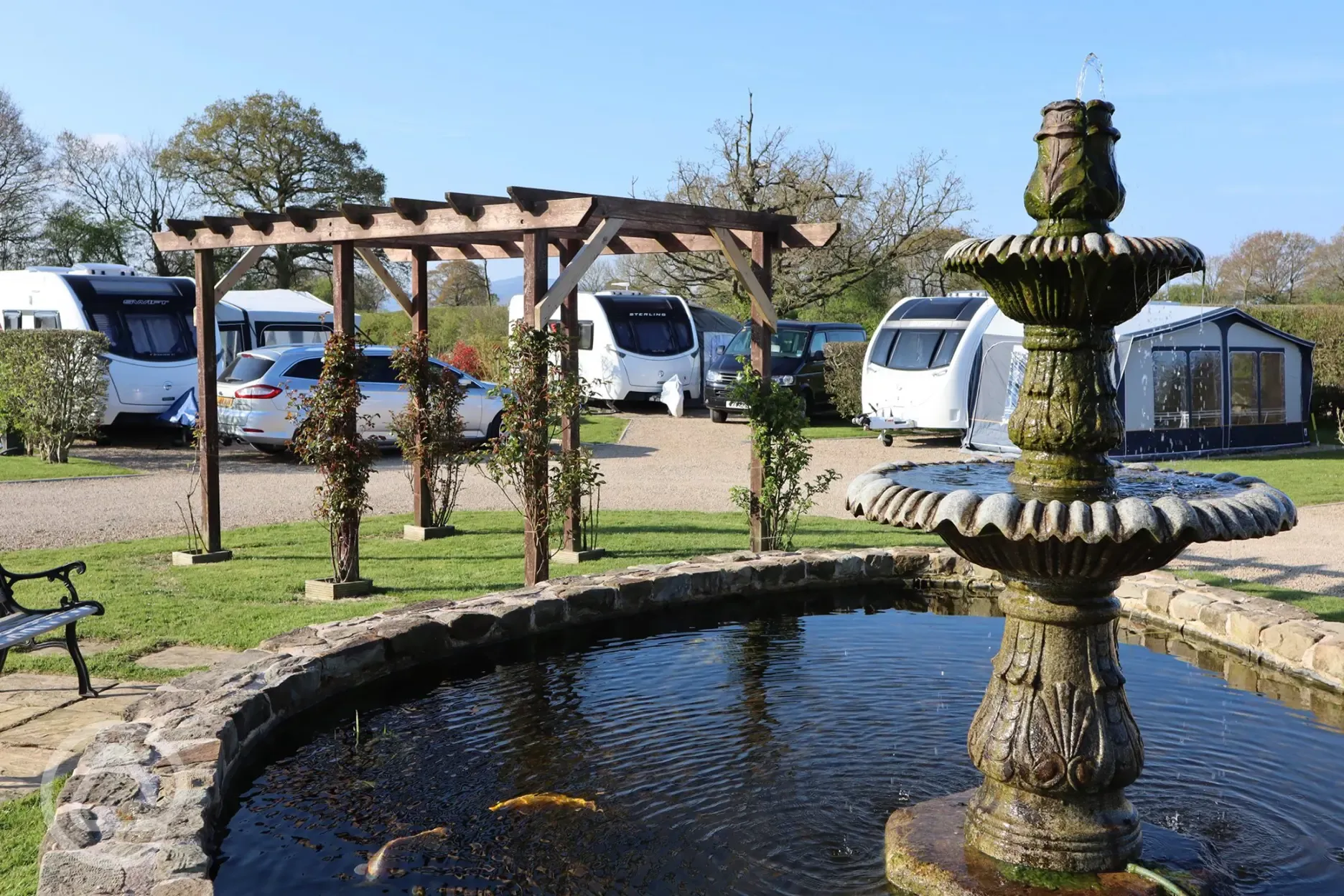 Landscaping around the campsite