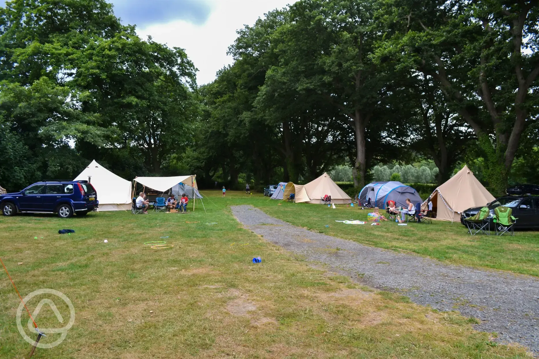 Campsite in summer