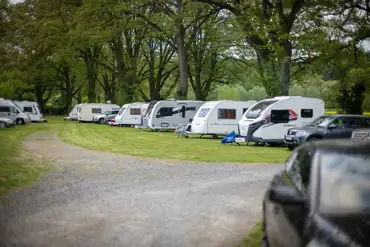 Large caravan group booking on site