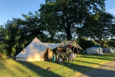 Bell tent in the campsite