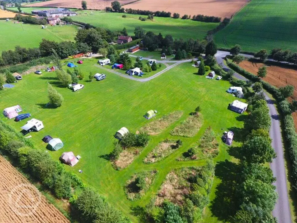 Aerial of the campsite