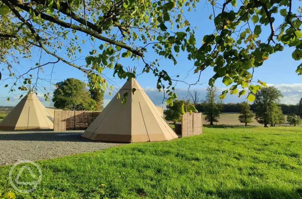Tipis with hot tubs