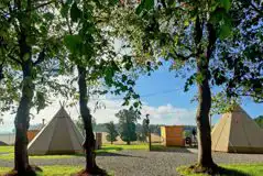 Tipis with hot tubs