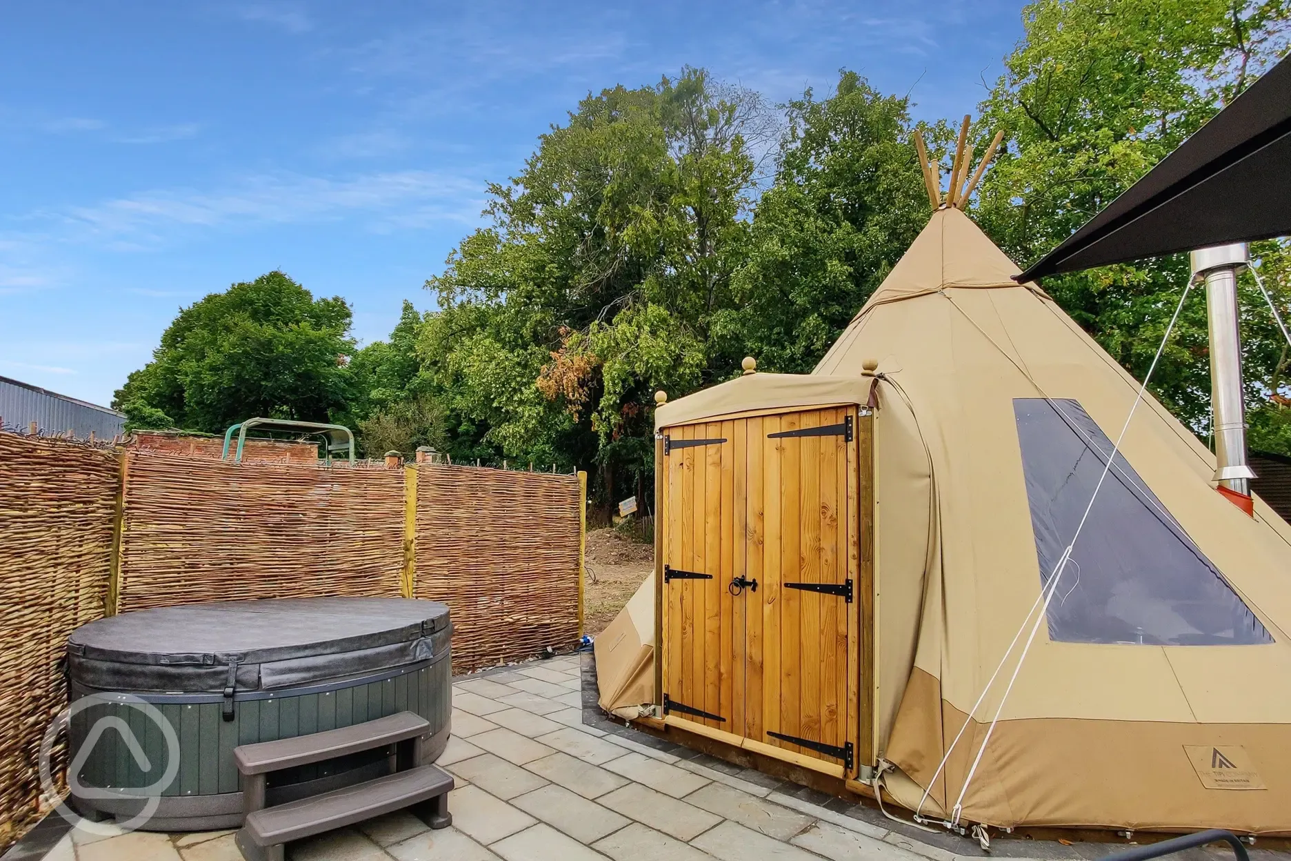 Tipis with hot tubs