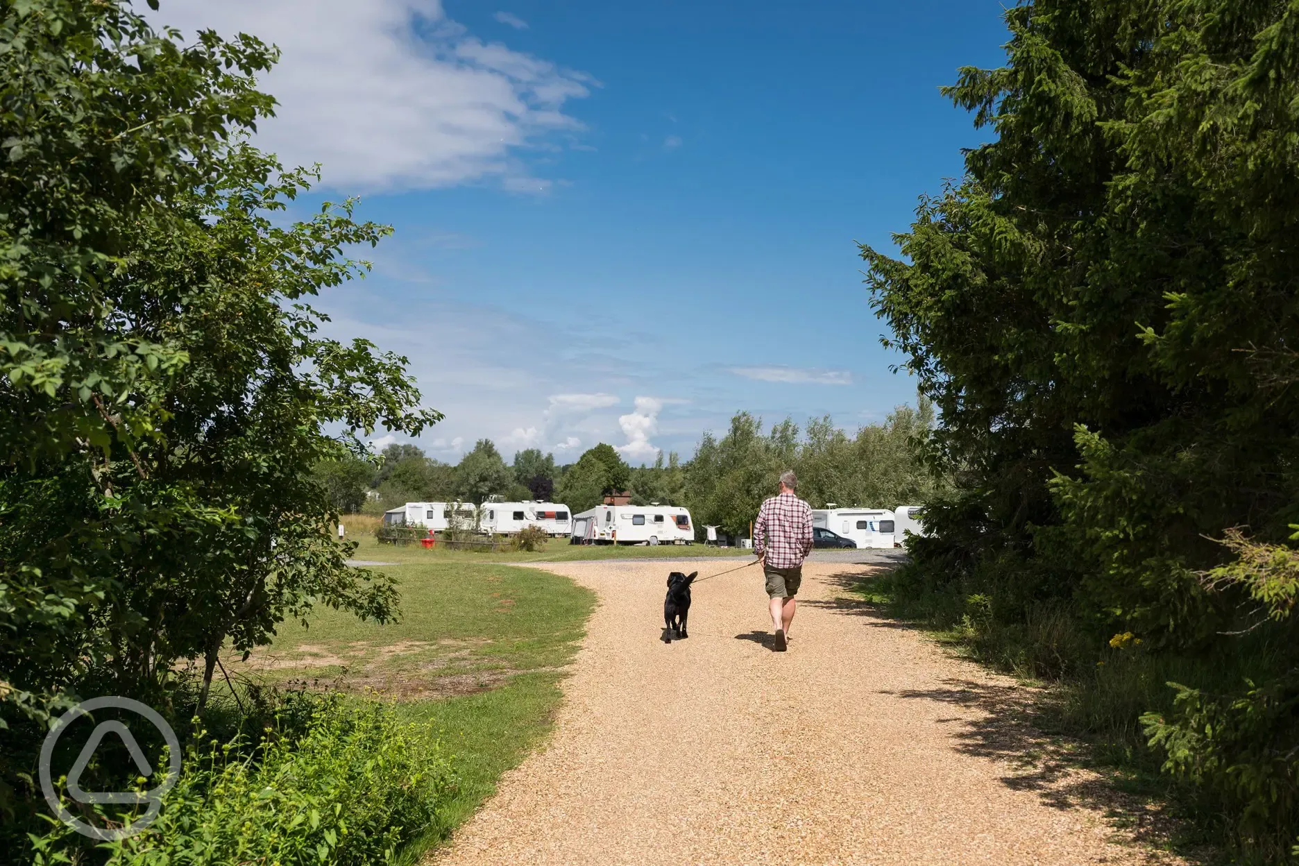 Dog friendly pitches at Gatton Waters Dog friendly pitches at Gatton Waters