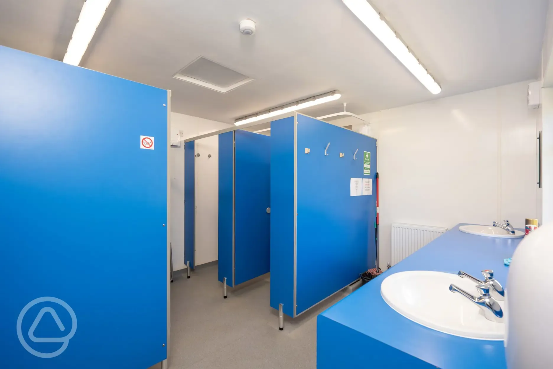 Shower cubicles with hooks at Gatton Waters Shower cubicles with hooks at Gatton Waters