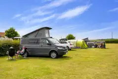 Non electric grass pitches for tents and campervans at Galley Hill Farm Camping