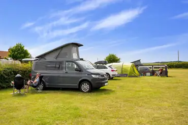 Non electric grass pitches for tents and campervans at Galley Hill Farm Camping