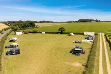 Aerial of Galley Hill Farm Camping