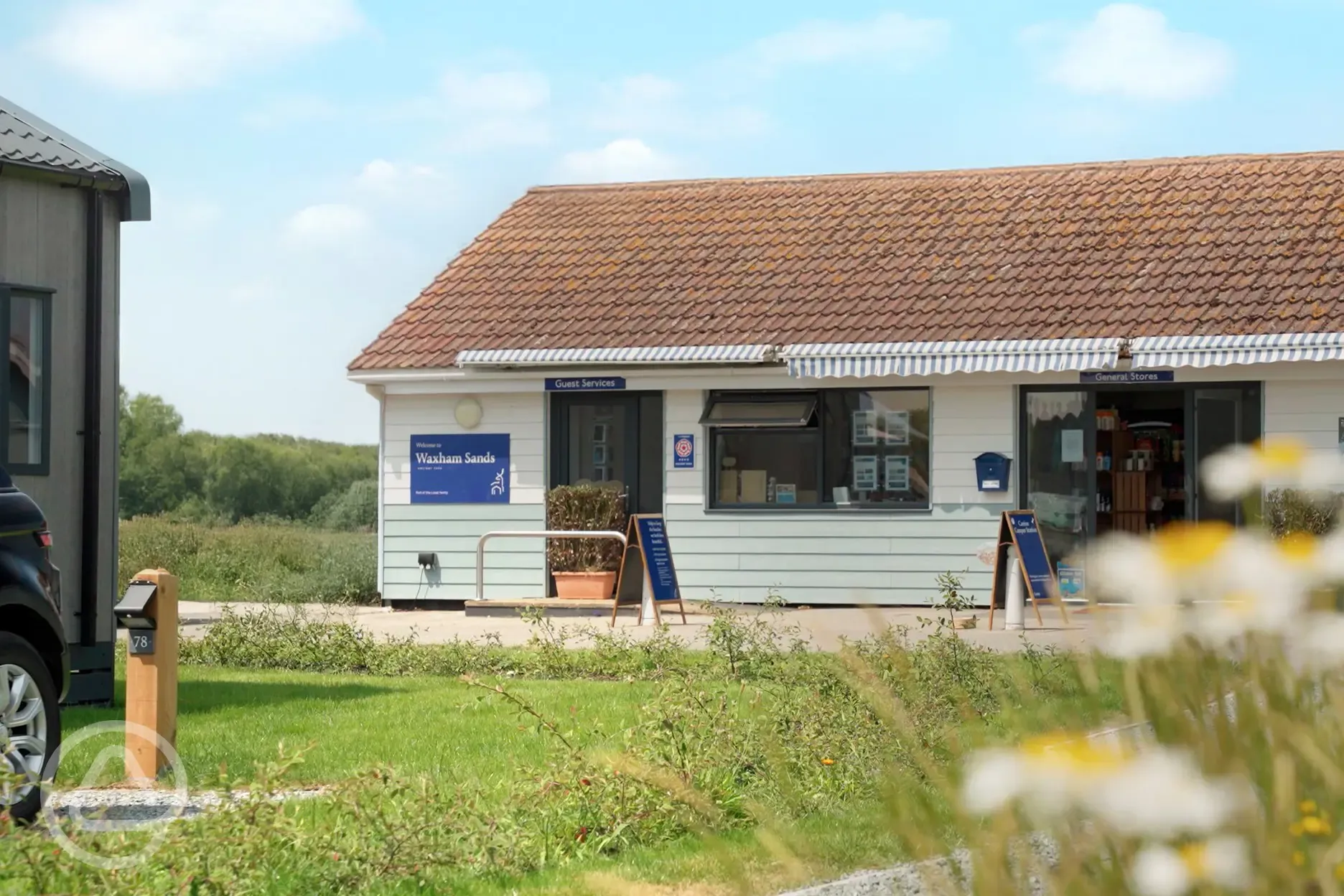 Reception and shop