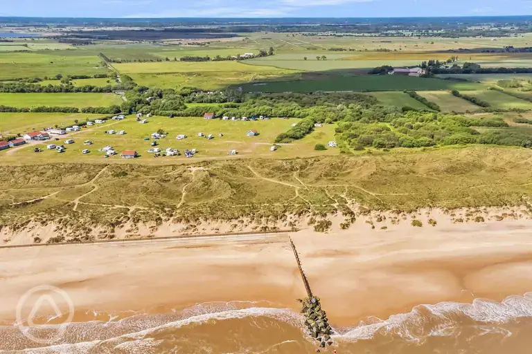 Aerial of the campsite