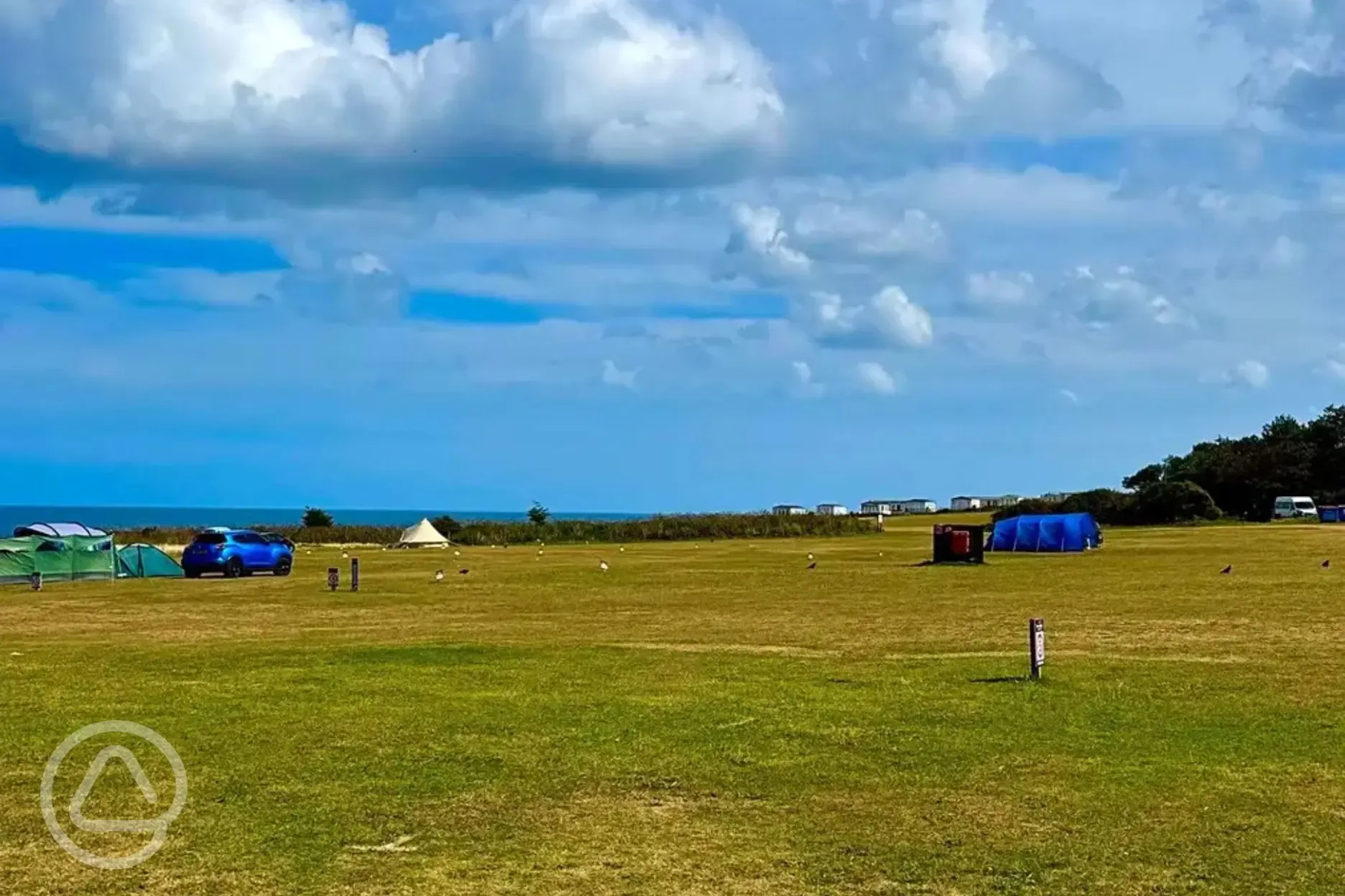 The Hay Field with medium non electric grass pitches for tents