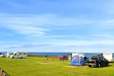 Grass pitches and sea views