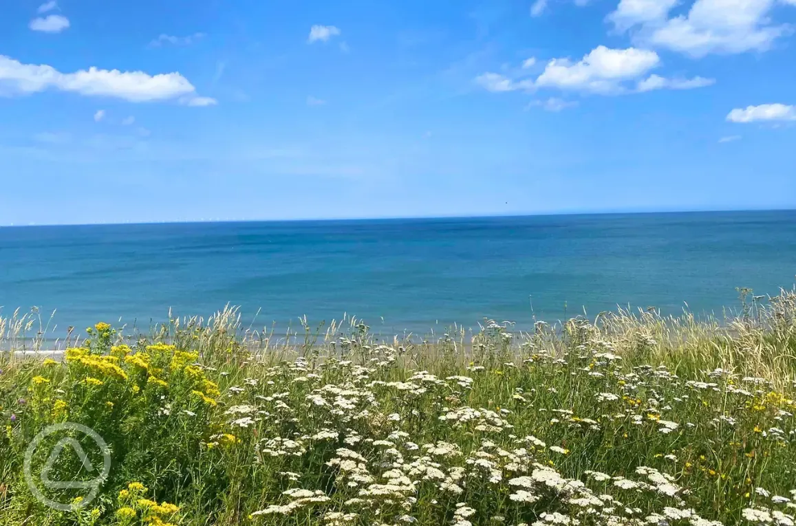 Sea views from Beeston Regis Holiday Park
