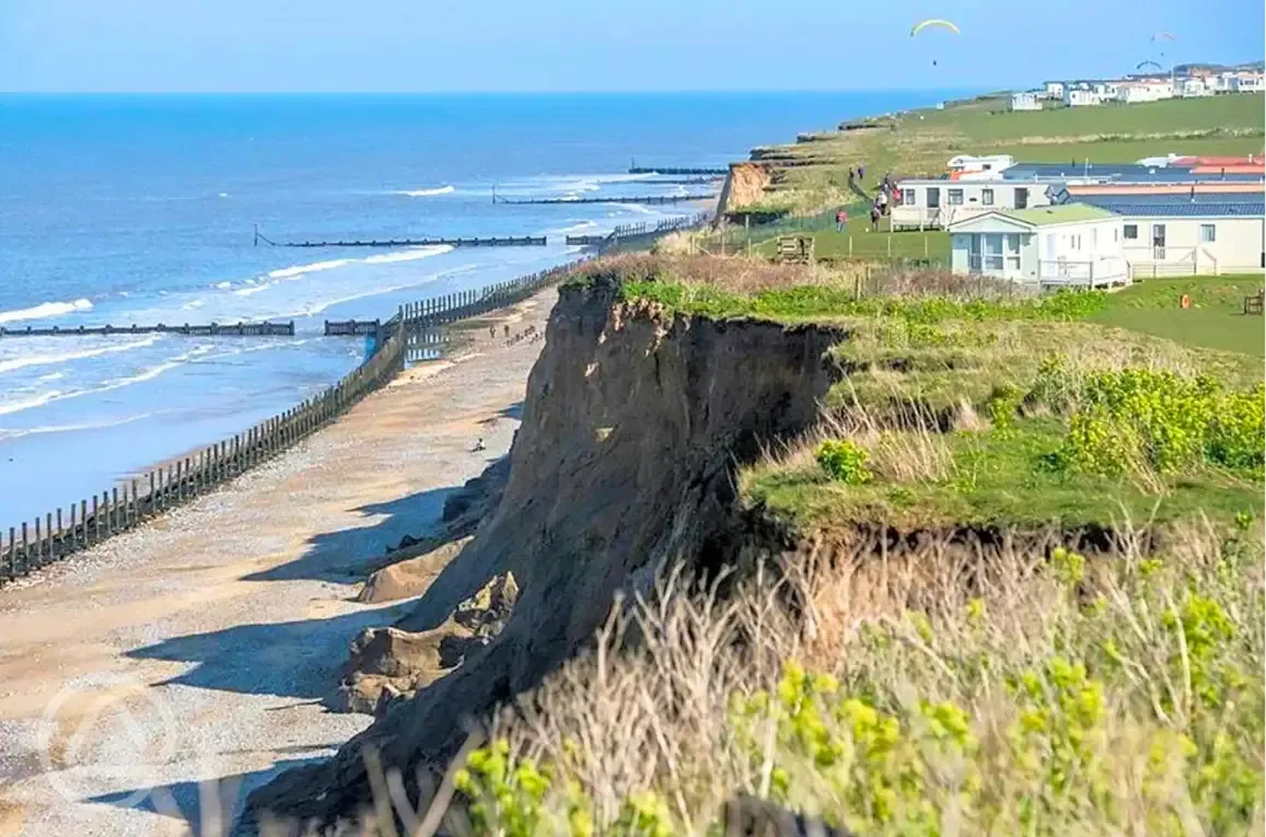 Static caravans with clifftop views