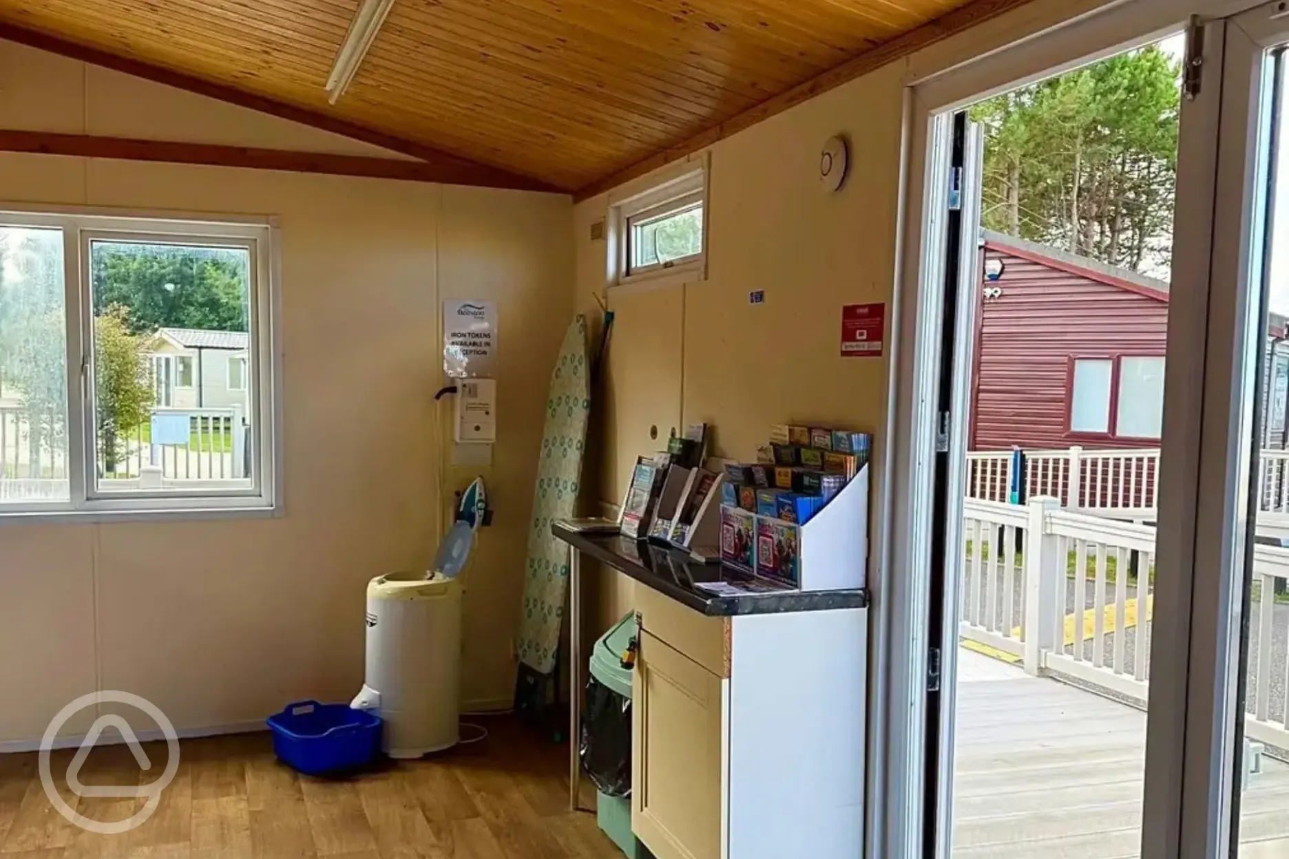 Reception area with local leaflets