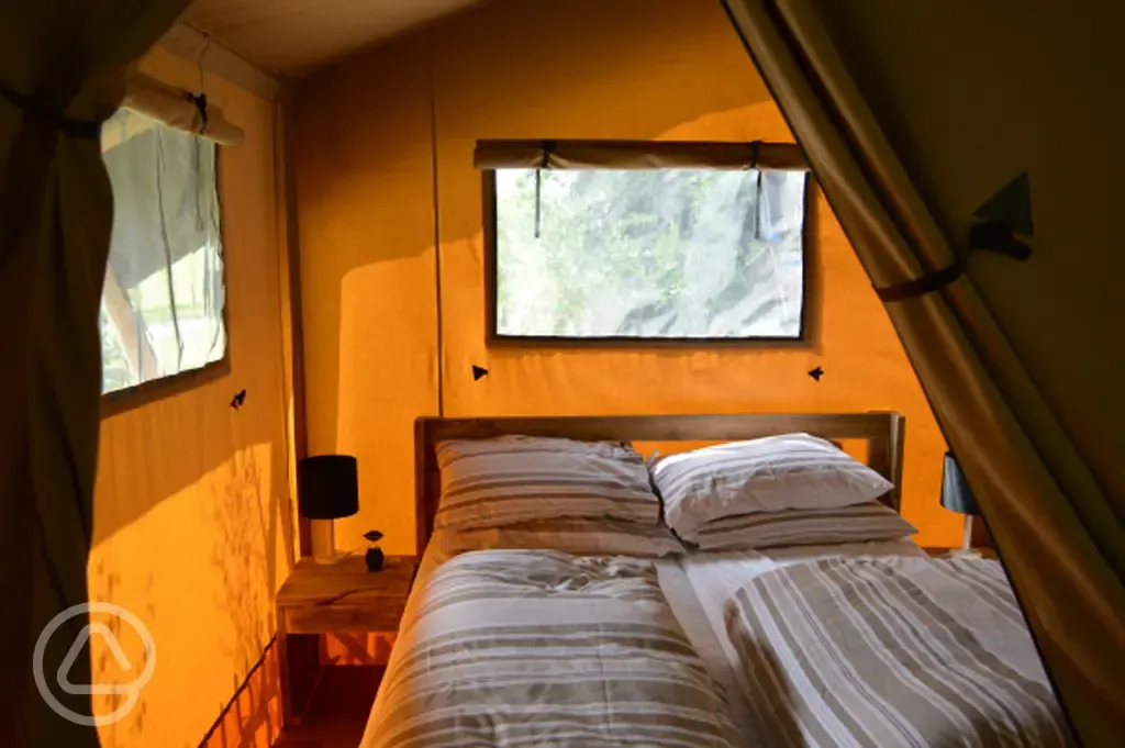 Safari tent interior