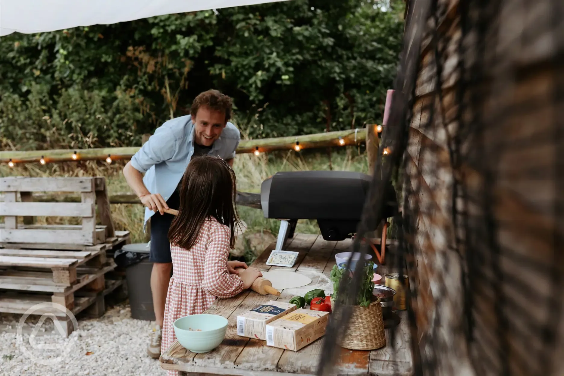 Outdoor cooking area