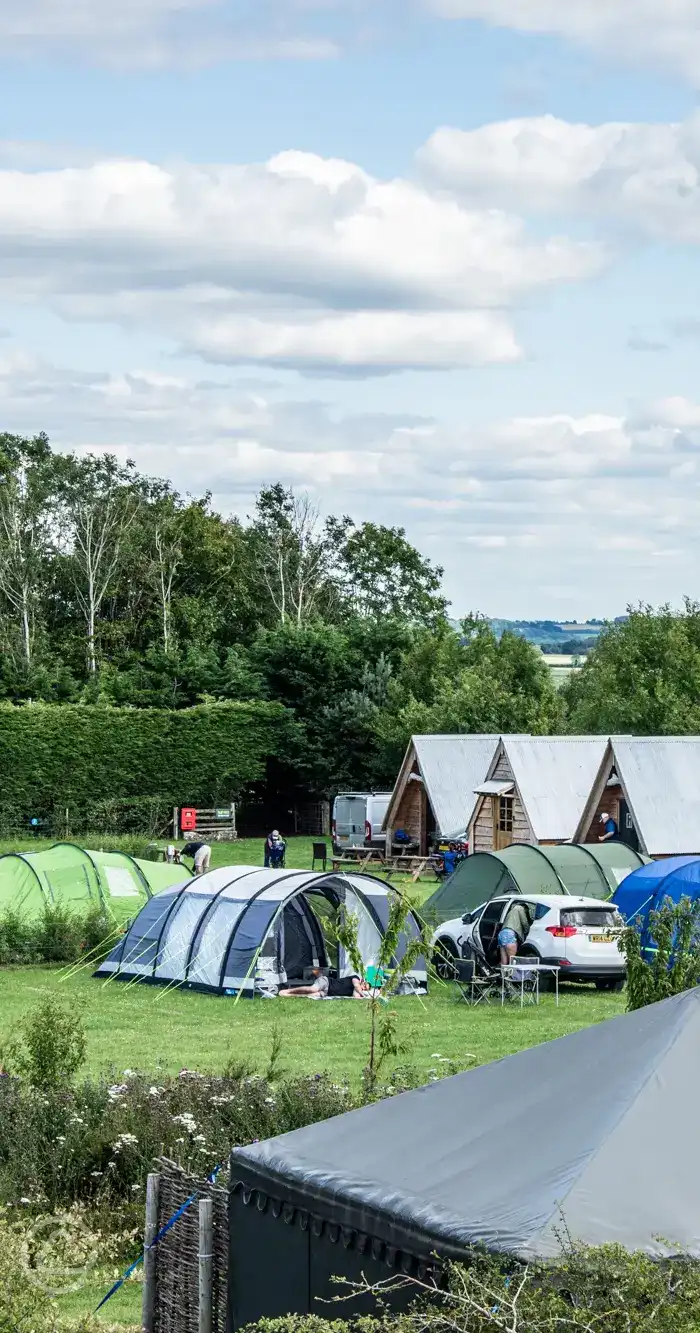 Cotswold Farm Park Campsite in Cheltenham, Gloucestershire