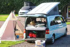 Electric hardstanding pitches at Greenway Farm Campsite