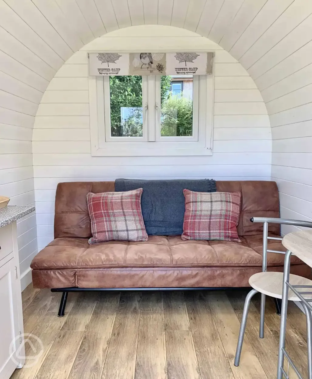 Two berth glamping ark interior