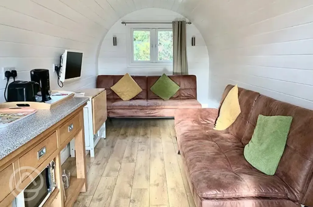 Large four berth camping ark interior