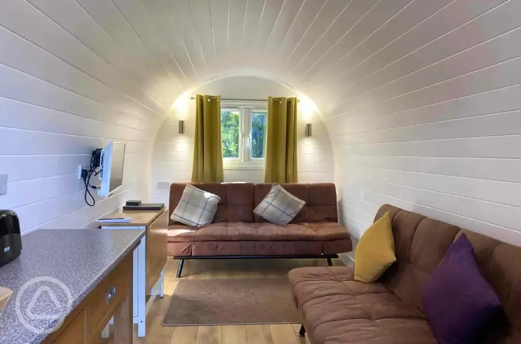 Four berth glamping ark interior