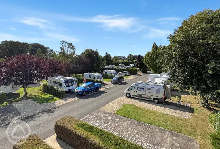Fully serviced pitches at Briarfields Touring Park