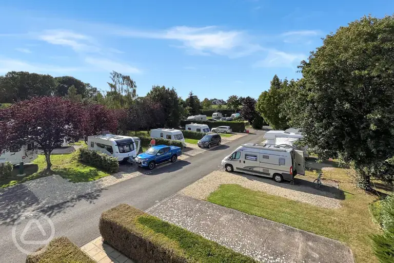 Fully serviced pitches at Briarfields Touring Park