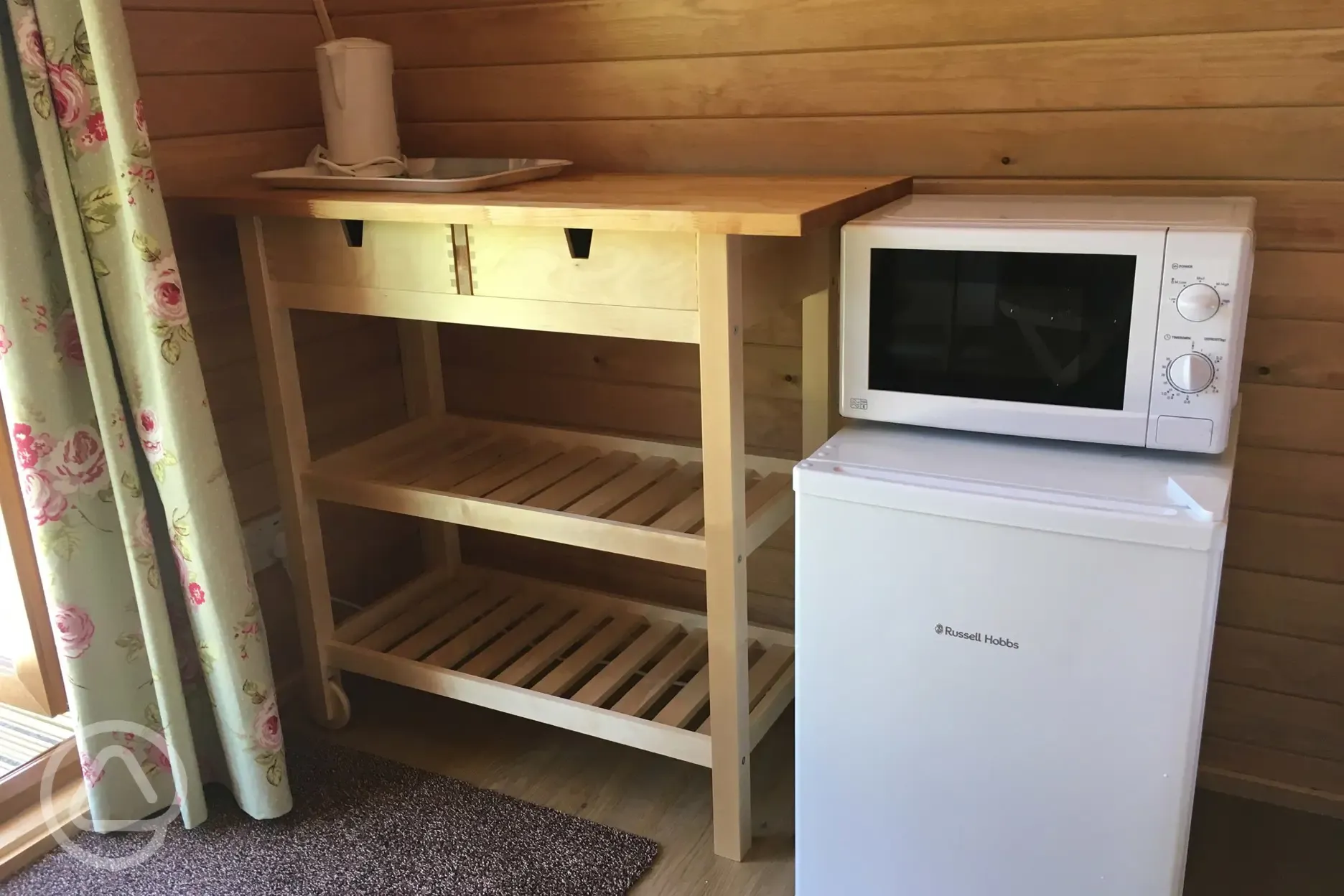 Double glamping pod interior