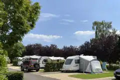 Fully serviced pitches with hedge dividers, 10 amp electric and fresh water