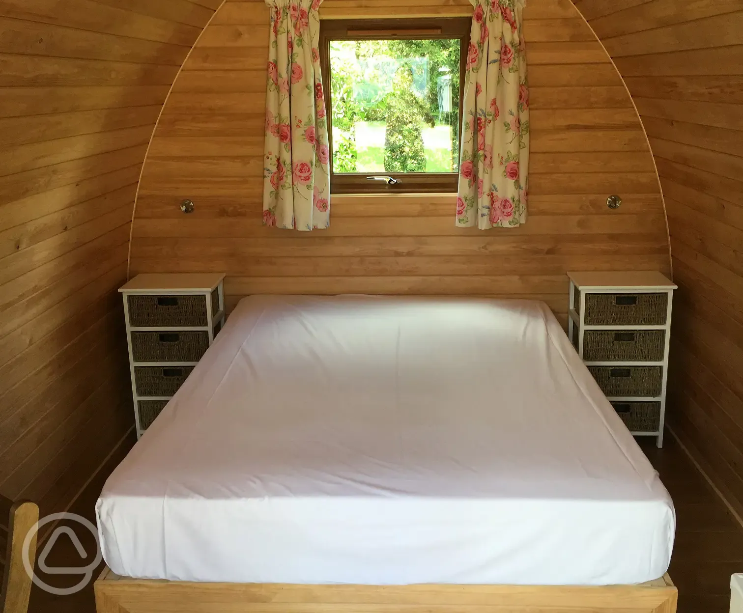 Double glamping pod interior