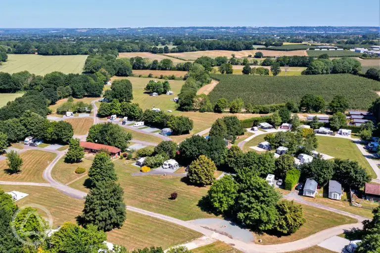 Aerial of the campsite