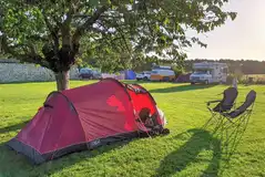 Large tent on a non electric grass pitch