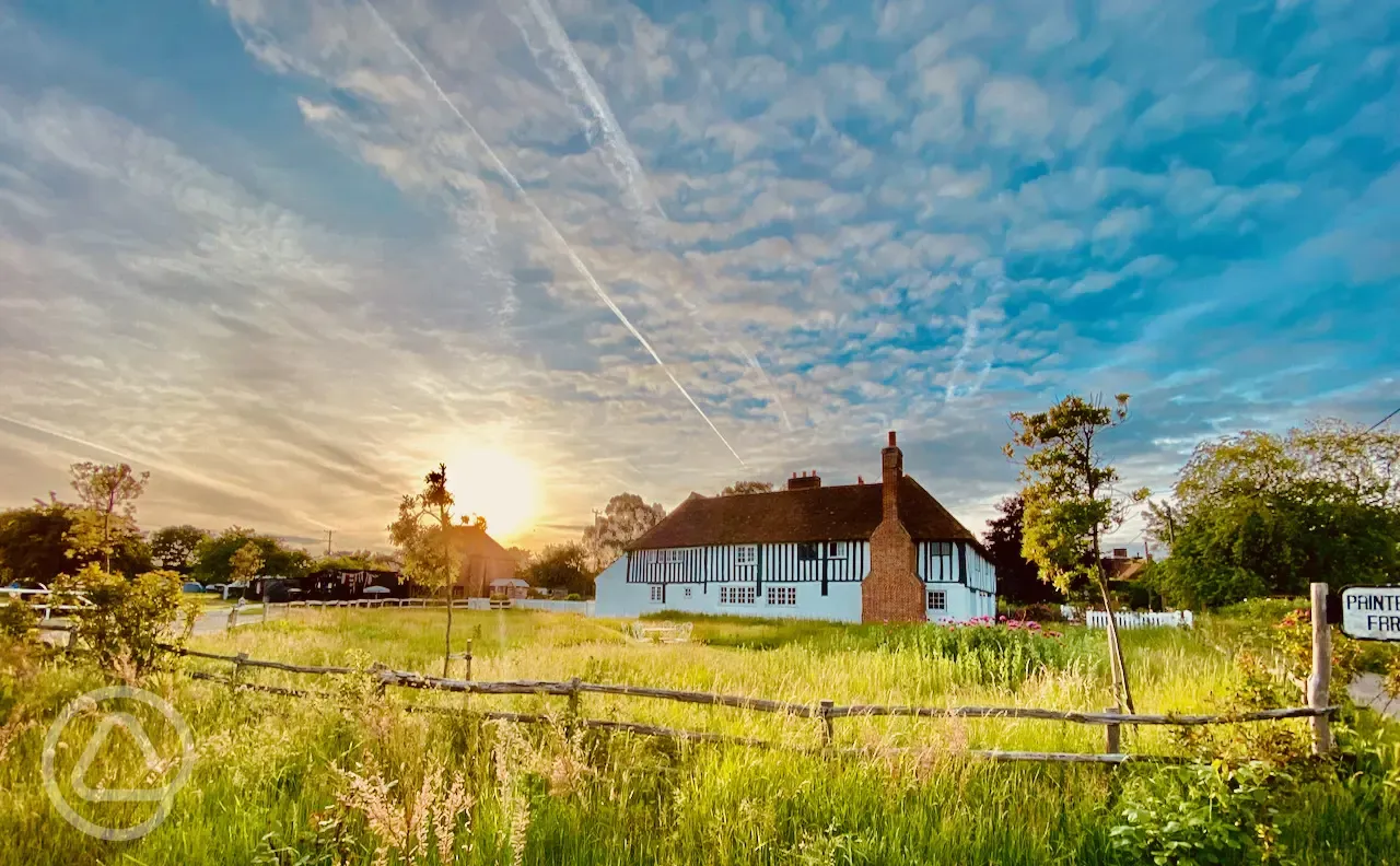 Sunrise over the farmhouse