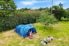 Overview of the non electric grass pitches (5m x 8m)