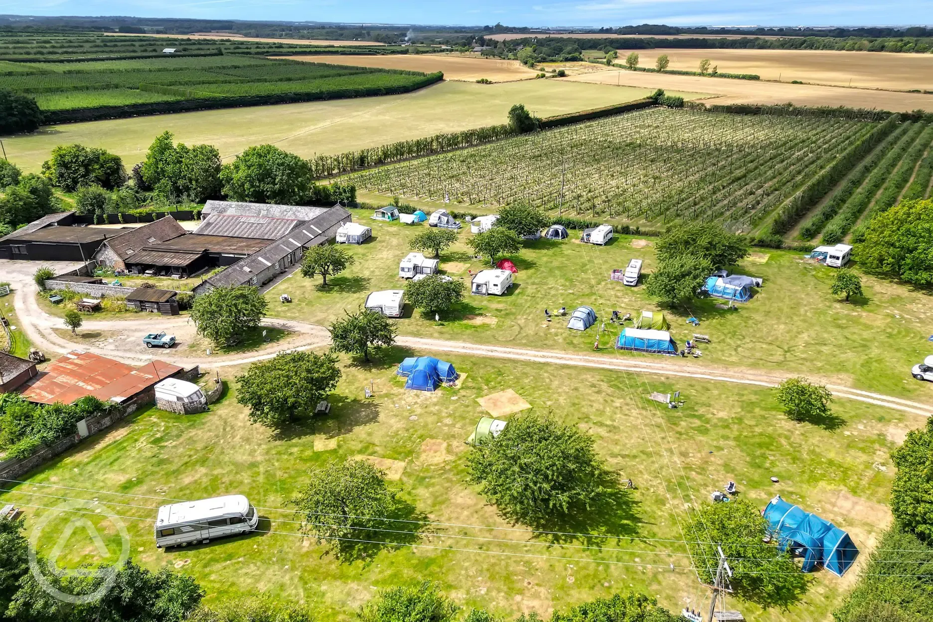 Aerial of the campsite