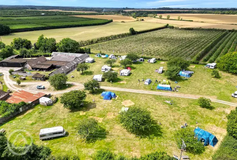 Aerial of the campsite