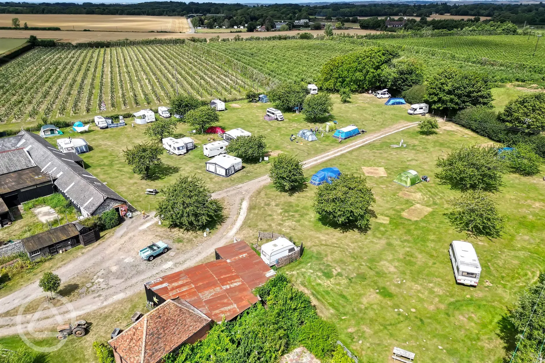 Aerial of the campsite