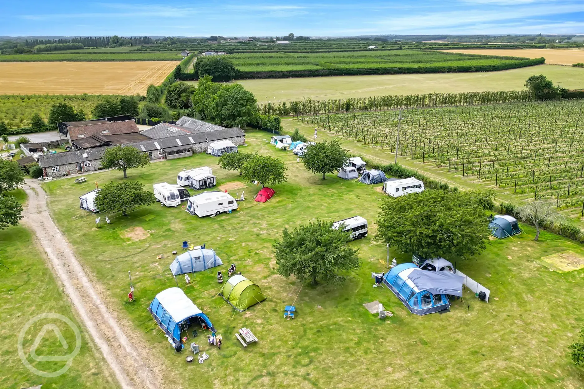 Aerial of the campsite