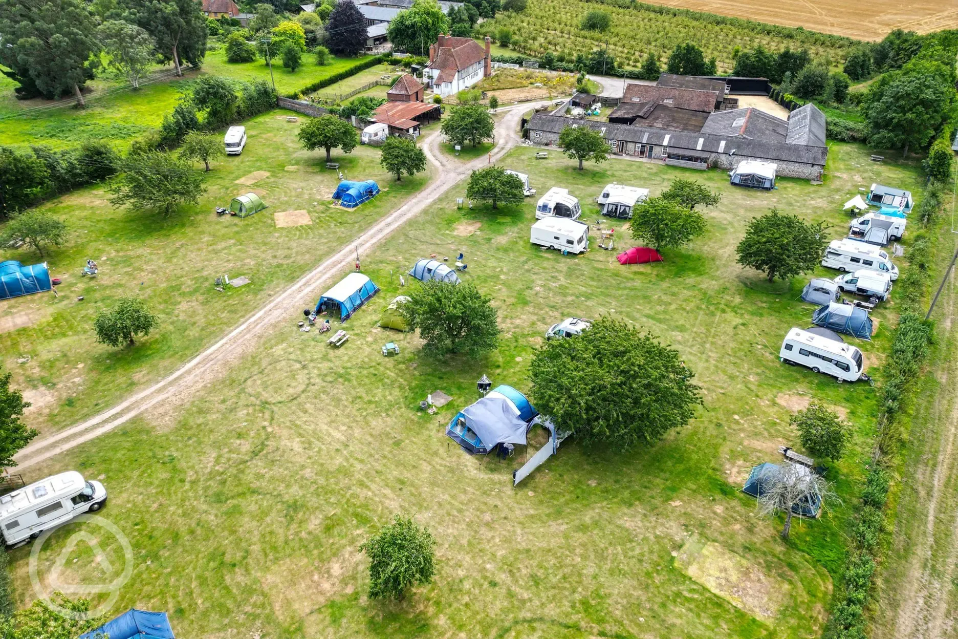 Aerial of the campsite