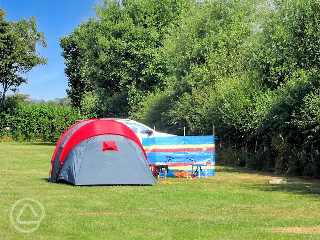 Standard grass pitches with parking space available