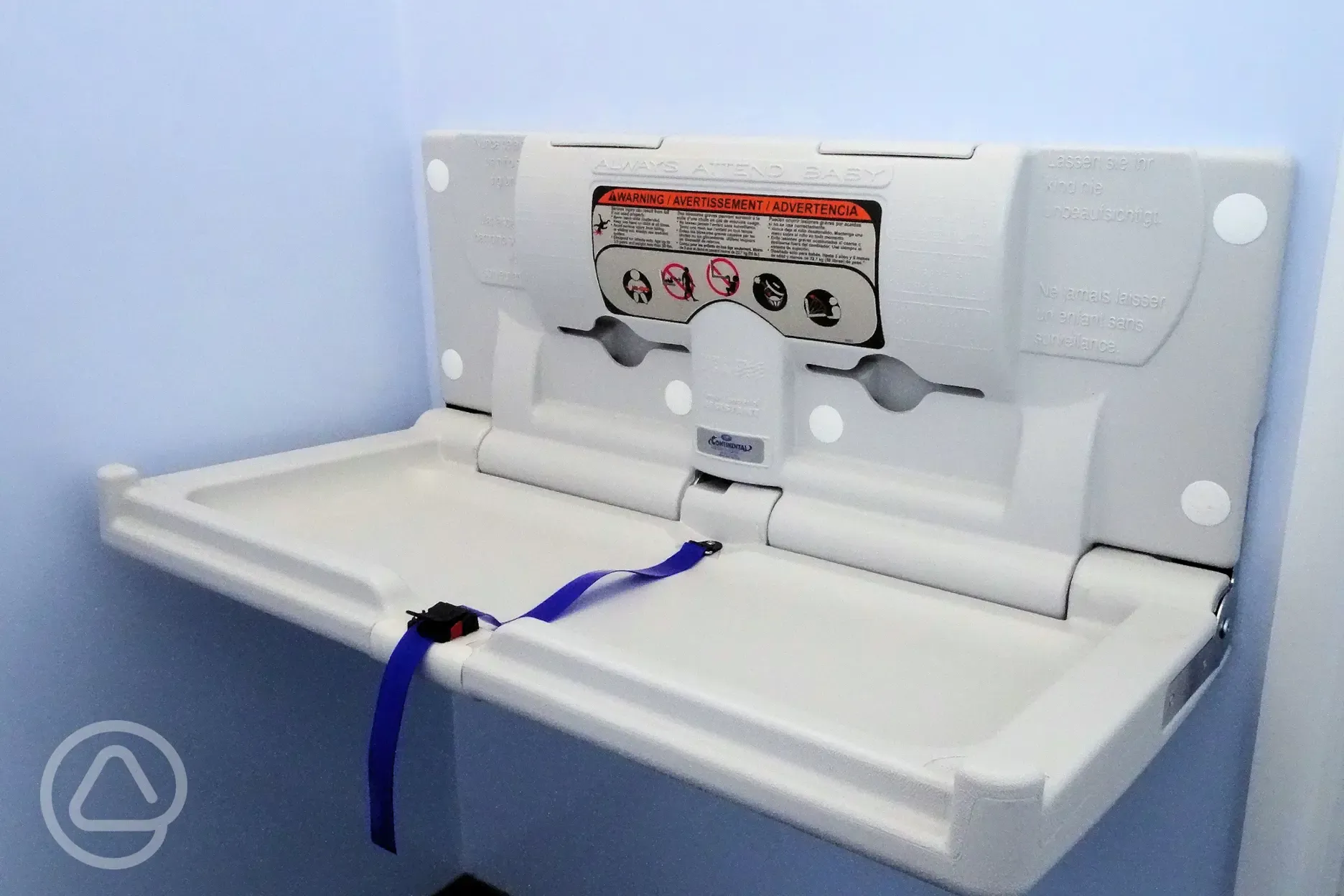 Baby changing facilities in family rooms at Stubcroft Farm Campsite